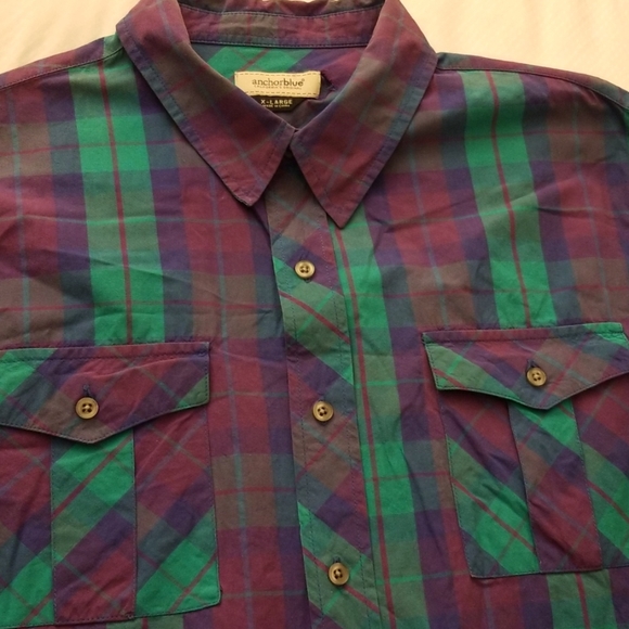 Used Mens Anchor Blue Mens Shirt - Picture 1 of 4